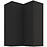 Konyhaszekrény Aria-BL/BL anti fingerprint 60X60 GN-90 2F (90°)