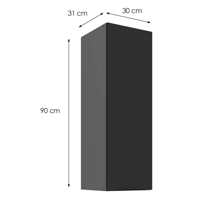 Konyhaszekrény Aria-BL/ANT anti fingerprint 30G-90 1F