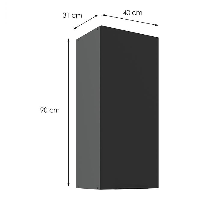 Konyhaszekrény Aria-BL/ANT anti fingerprint 40G-90 1F