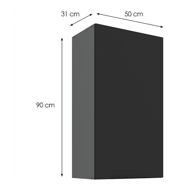 Konyhaszekrény Aria-BL/ANT anti fingerprint 50G-90 1F