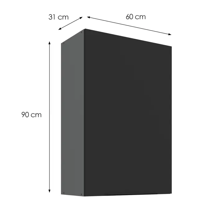 Konyhaszekrény Aria-BL/ANT anti fingerprint 60G-90 1F