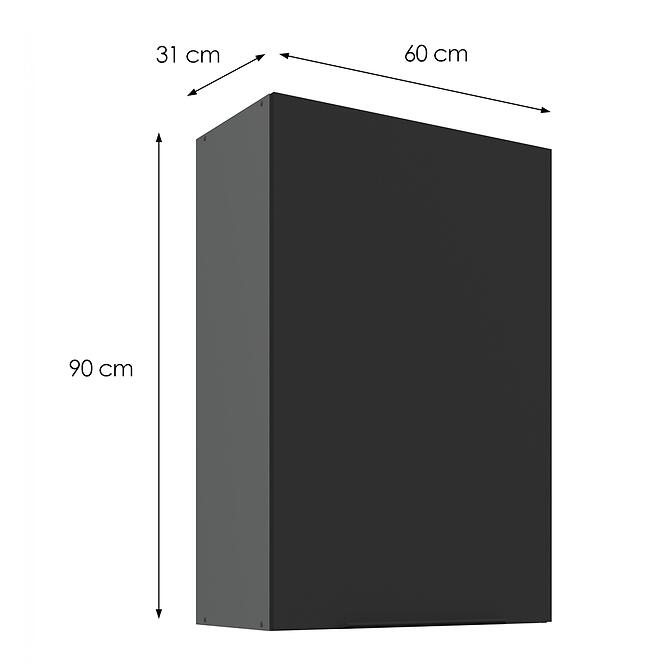 Konyhaszekrény Aria-BL/ANT anti fingerprint 60G-90 1F
