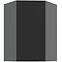 Konyhaszekrény Aria-BL/ANT anti fingerprint 60X60 GN-90 1F (45°)