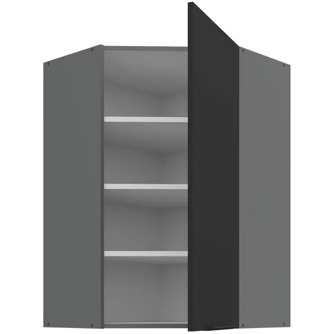 Konyhaszekrény Aria-BL/ANT anti fingerprint 60X60 GN-90 1F (45°)