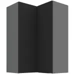 Konyhaszekrény Aria-BL/ANT anti fingerprint 60X60 GN-90 2F (90°)
