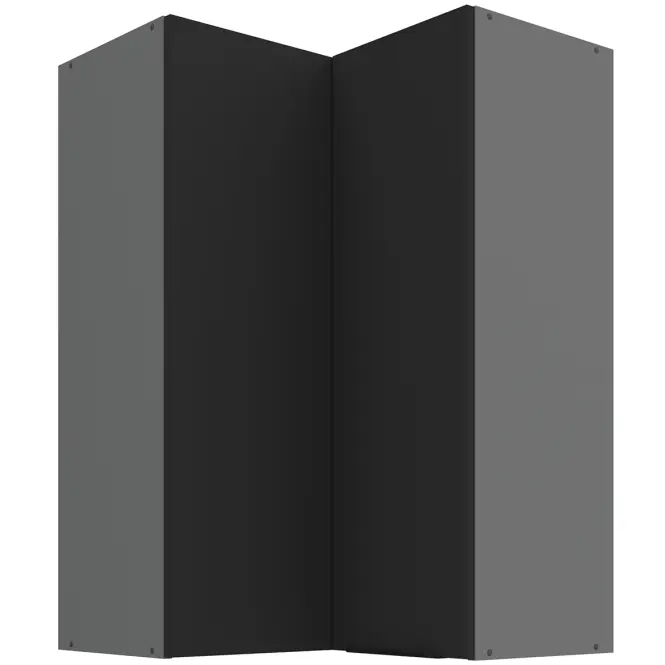 Konyhaszekrény Aria-BL/ANT anti fingerprint 60X60 GN-90 2F (90°)