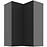 Konyhaszekrény Aria-BL/ANT anti fingerprint 60X60 GN-90 2F (90°)