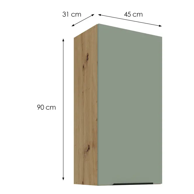 Konyhaszekrény Aria-SA/AR anti fingerprint 45G-90 1F