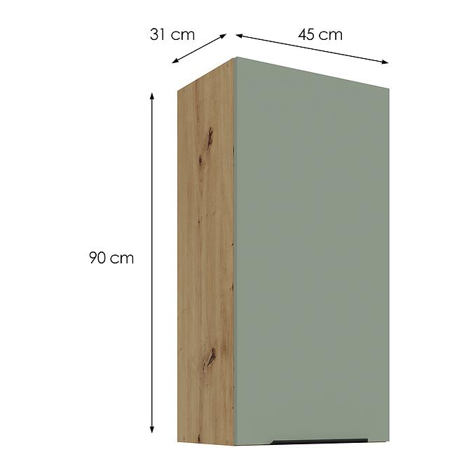 Konyhaszekrény Aria-SA/AR anti fingerprint 45G-90 1F,3
