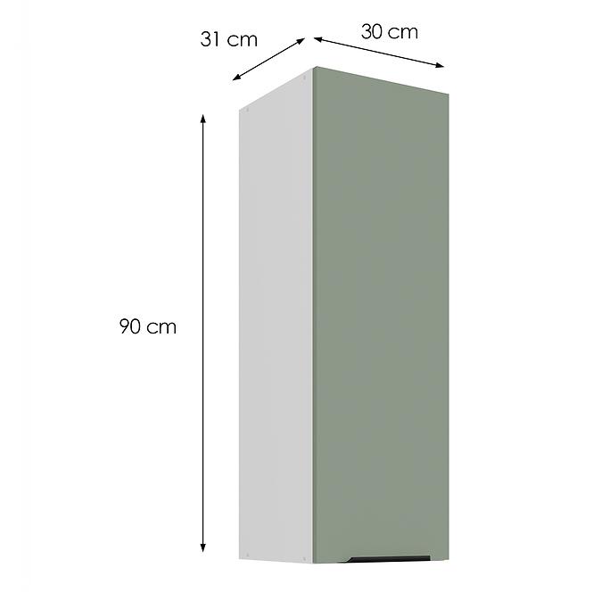 Konyhaszekrény Aria-SA/WH anti fingerprint 30G-90 1F,3