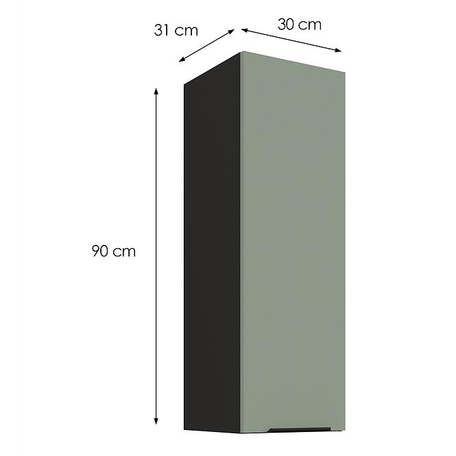 Konyhaszekrény Aria-SA/BL anti fingerprint 30G-90 1F
