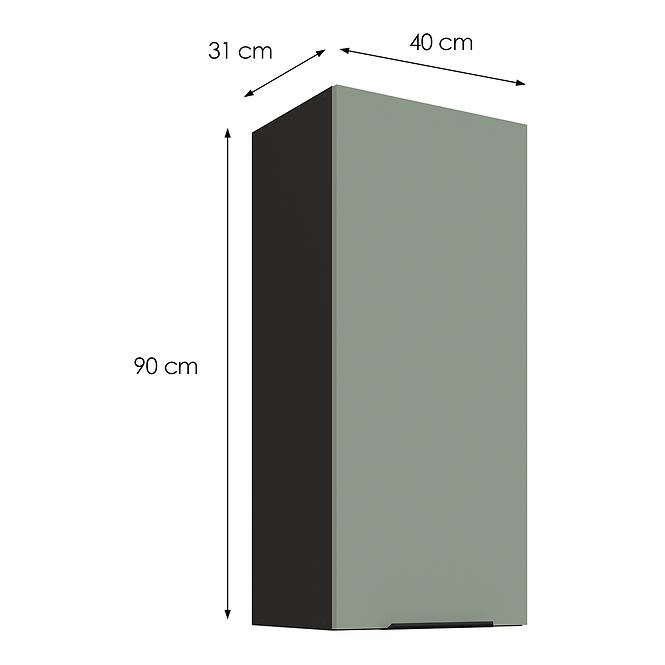 Konyhaszekrény Aria-SA/BL anti fingerprint 40G-90 1F,3