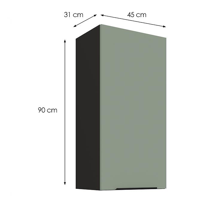 Konyhaszekrény Aria-SA/BL anti fingerprint 45G-90 1F,3