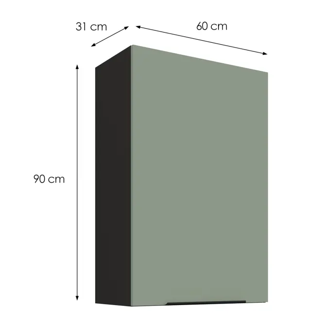 Konyhaszekrény Aria-SA/BL anti fingerprint 60G-90 1F