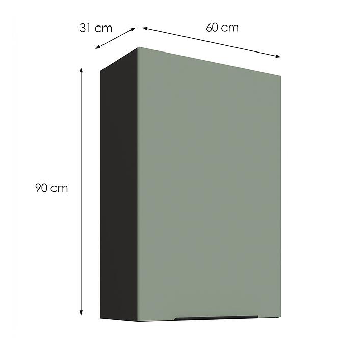 Konyhaszekrény Aria-SA/BL anti fingerprint 60G-90 1F