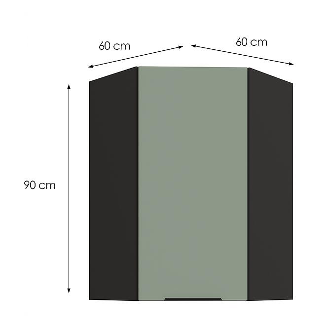 Konyhaszekrény Aria-SA/BL anti fingerprint 60X60 GN-90 1F (45°),3