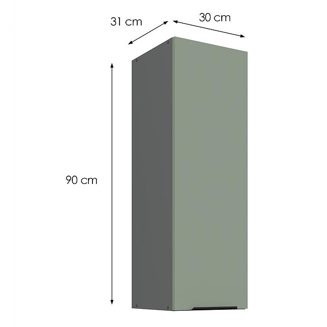 Konyhaszekrény Aria-SA/ANT anti fingerprint 30G-90 1F,3