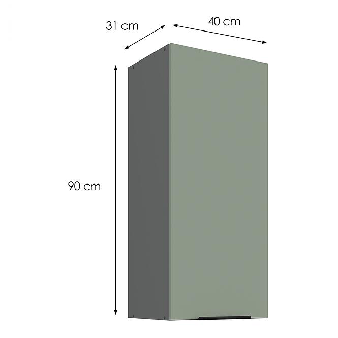 Konyhaszekrény Aria-SA/ANT anti fingerprint 40G-90 1F,3