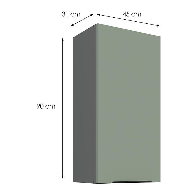 Konyhaszekrény Aria-SA/ANT anti fingerprint 45G-90 1F,3