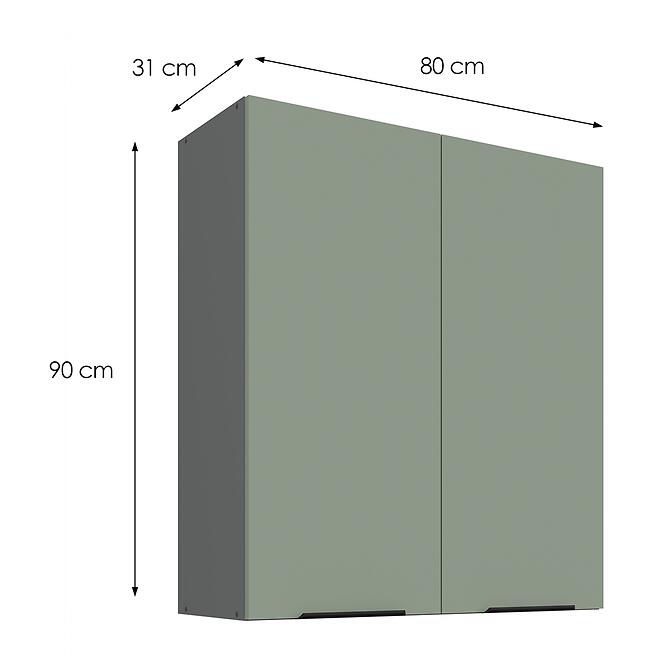Konyhaszekrény Aria-SA/ANT anti fingerprint 80G-90 2F,3