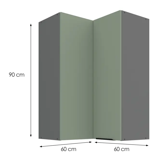Konyhaszekrény Aria-SA/ANT anti fingerprint 60X60 GN-90 2F (90°)