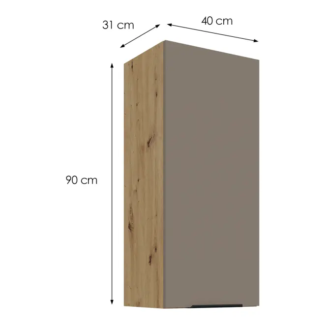 Konyhaszekrény Aria-TA/AR anti fingerprint 40G-90 1F,3