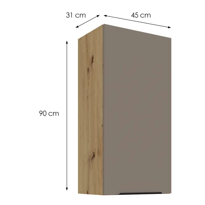 Konyhaszekrény Aria-TA/AR anti fingerprint 45G-90 1F