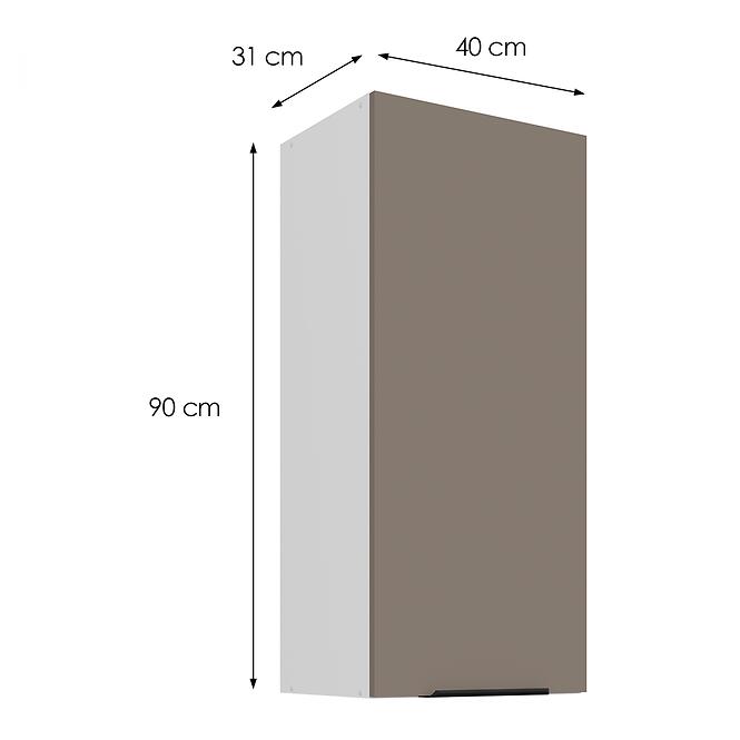 Konyhaszekrény Aria-TA/WH anti fingerprint 40G-90 1F,3