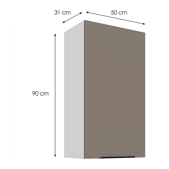 Konyhaszekrény Aria-TA/WH anti fingerprint 50G-90 1F,3