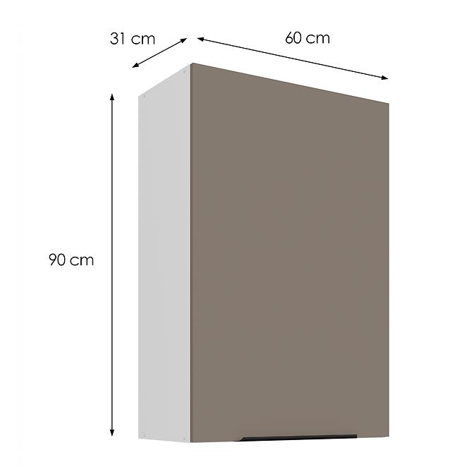 Konyhaszekrény Aria-TA/WH anti fingerprint 60G-90 1F