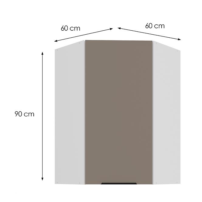 Konyhaszekrény Aria-TA/WH anti fingerprint 60X60 GN-90 1F (45°)