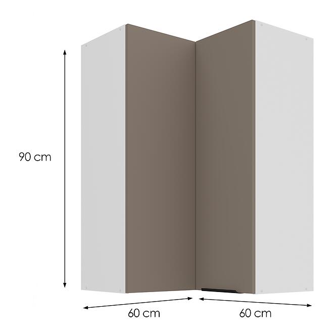 Konyhaszekrény Aria-TA/WH anti fingerprint 60X60 GN-90 2F (90°),3