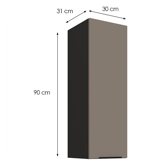 Konyhaszekrény Aria-TA/BL anti fingerprint 30G-90 1F