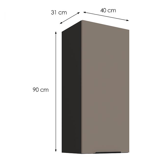 Konyhaszekrény Aria-TA/BL anti fingerprint 40G-90 1F,3