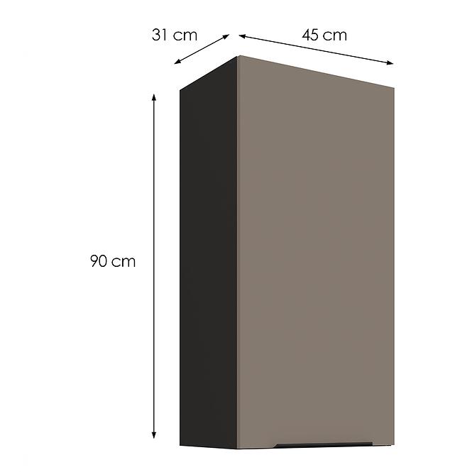 Konyhaszekrény Aria-TA/BL anti fingerprint 45G-90 1F