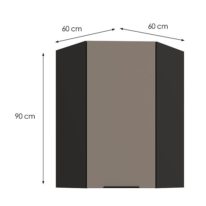 Konyhaszekrény Aria-TA/BL anti fingerprint 60X60 GN-90 1F (45°),3