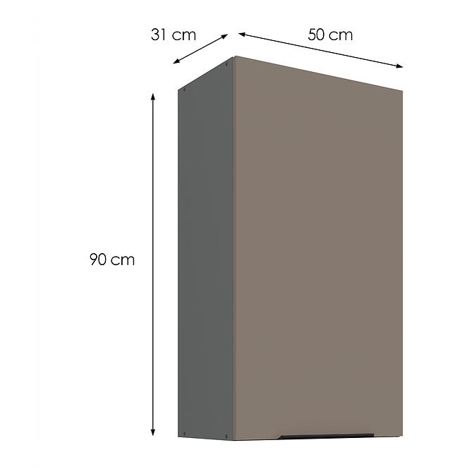 Konyhaszekrény Aria-TA/ANT anti fingerprint 50G-90 1F
