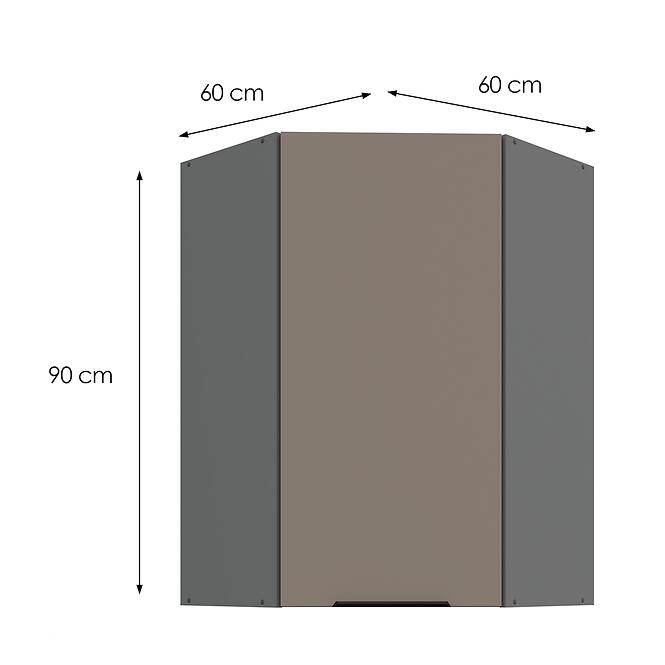 Konyhaszekrény Aria-TA/ANT anti fingerprint 60X60 GN-90 1F (45°),3