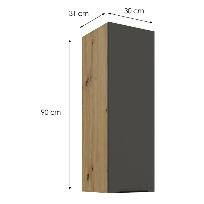 Konyhaszekrény Aria-GR/AR anti fingerprint 30G-90 1F