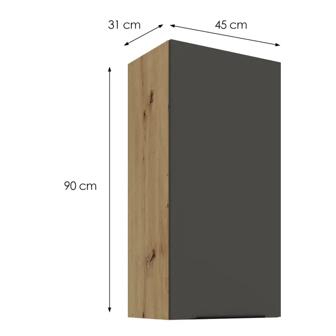 Konyhaszekrény Aria-GR/AR anti fingerprint 45G-90 1F
