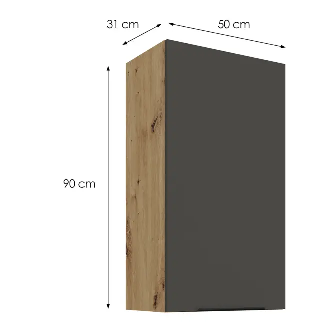 Konyhaszekrény Aria-GR/AR anti fingerprint 50G-90 1F