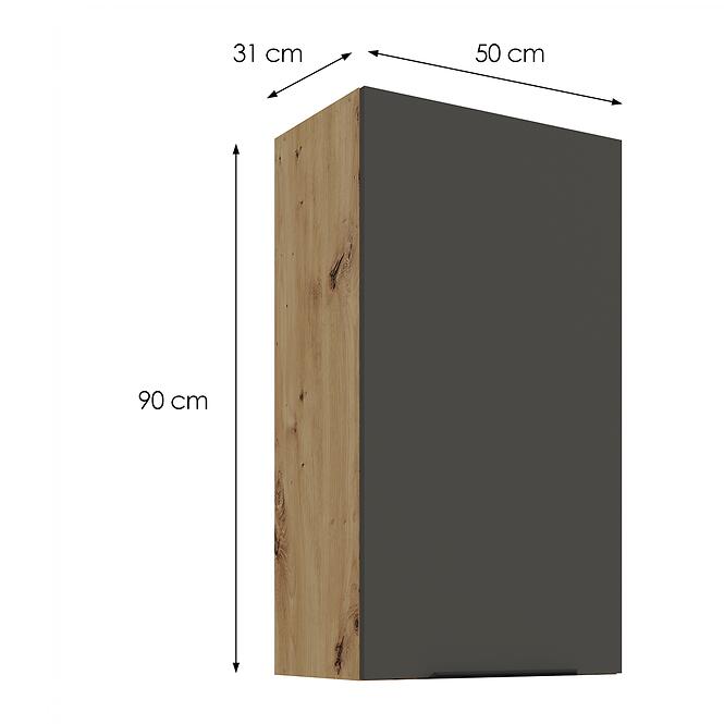 Konyhaszekrény Aria-GR/AR anti fingerprint 50G-90 1F,3