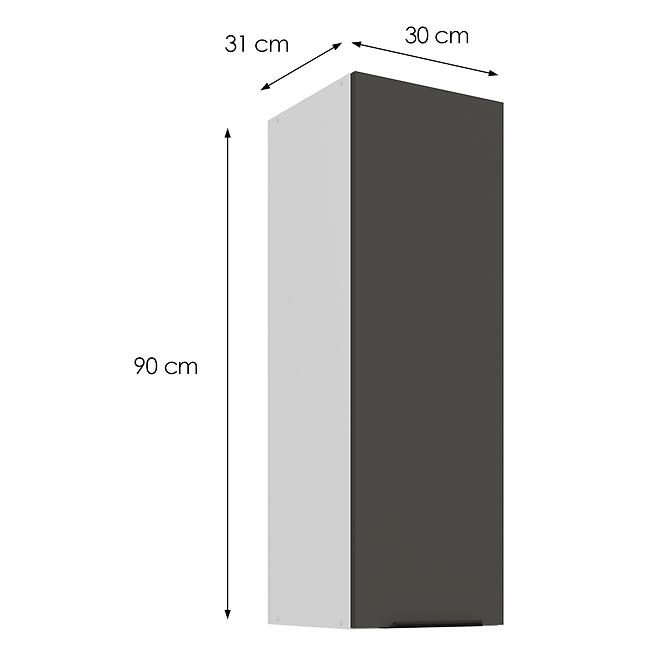 Konyhaszekrény Aria-GR/WH anti fingerprint 30G-90 1F