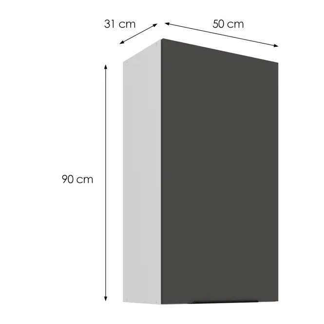 Konyhaszekrény Aria-GR/WH anti fingerprint 50G-90 1F