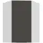 Konyhaszekrény Aria-GR/WH anti fingerprint 60X60 GN-90 1F (45°)
