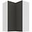 Konyhaszekrény Aria-GR/WH anti fingerprint 60X60 GN-90 2F (90°)