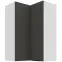 Konyhaszekrény Aria-GR/WH anti fingerprint 60X60 GN-90 2F (90°)