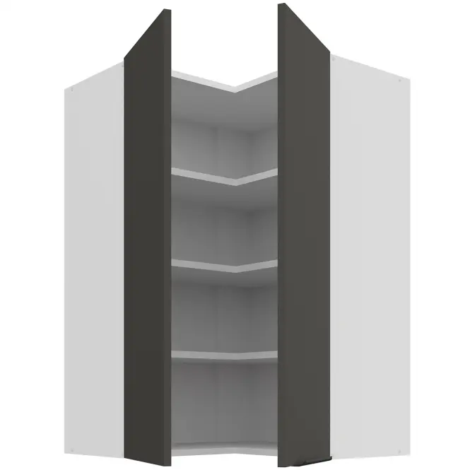 Konyhaszekrény Aria-GR/WH anti fingerprint 60X60 GN-90 2F (90°),2
