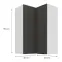 Konyhaszekrény Aria-GR/WH anti fingerprint 60X60 GN-90 2F (90°),3