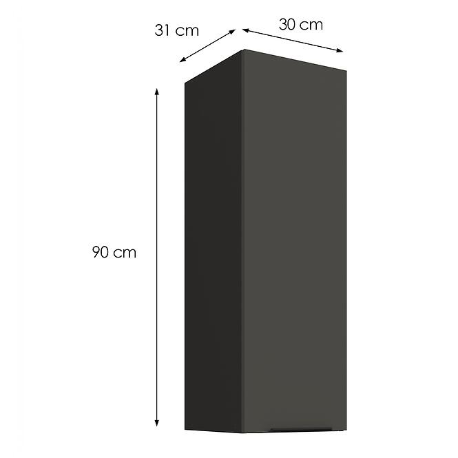 Konyhaszekrény Aria-GR/BL anti fingerprint 30G-90 1F
